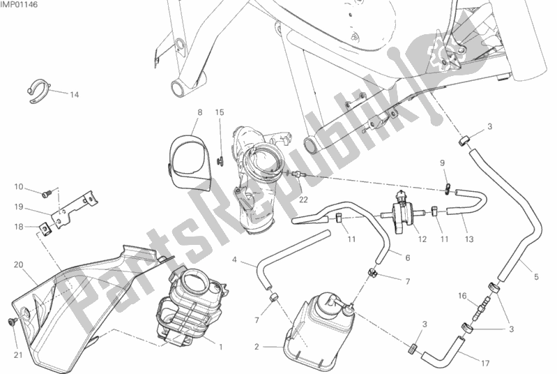Wszystkie części do Filtr Kanistrowy Ducati Scrambler Full Throttle USA 803 2019